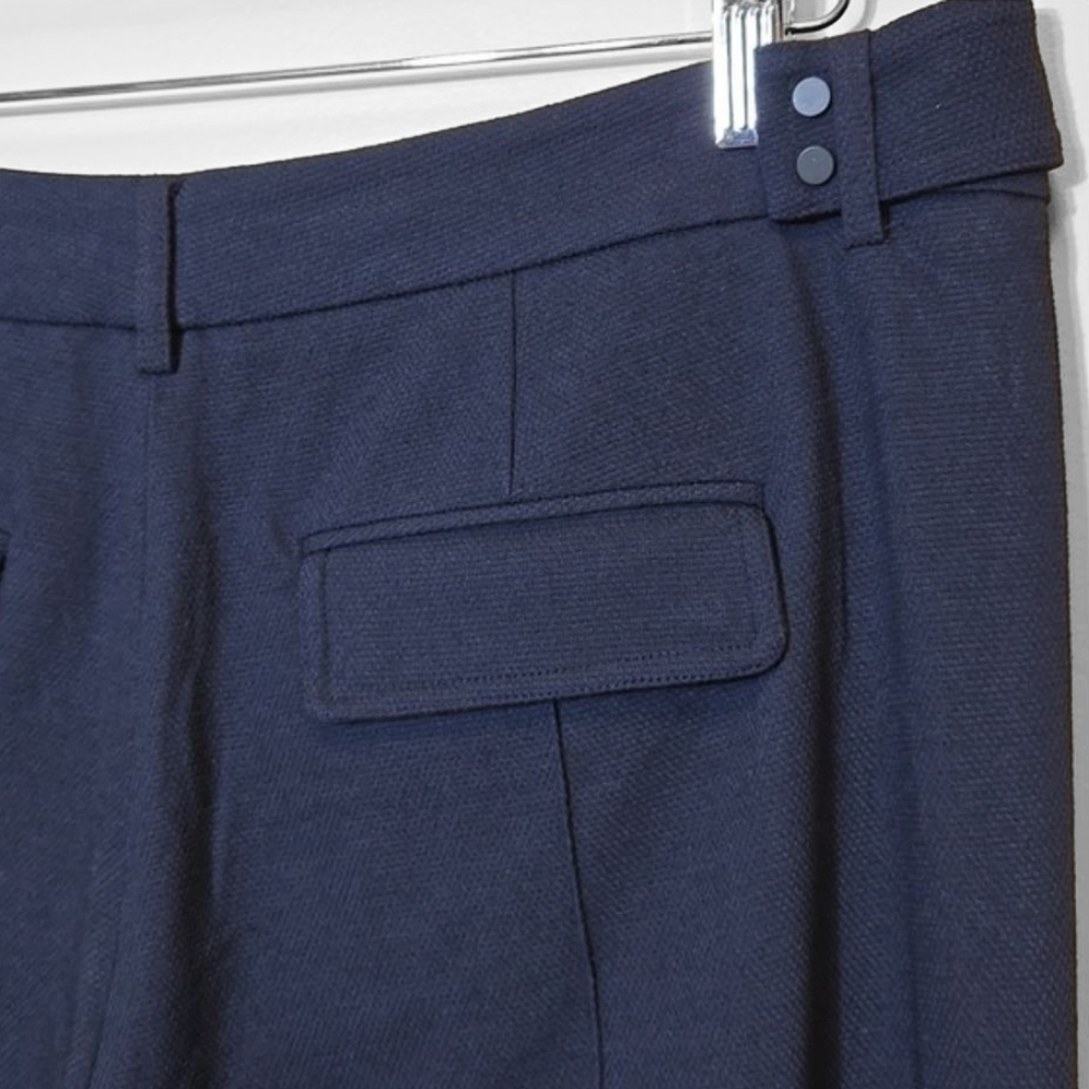 Vince Navy Wool Blend Crop Trouser Pant‎ Size 6 Coastal Workwear - Picture 11 of 15
